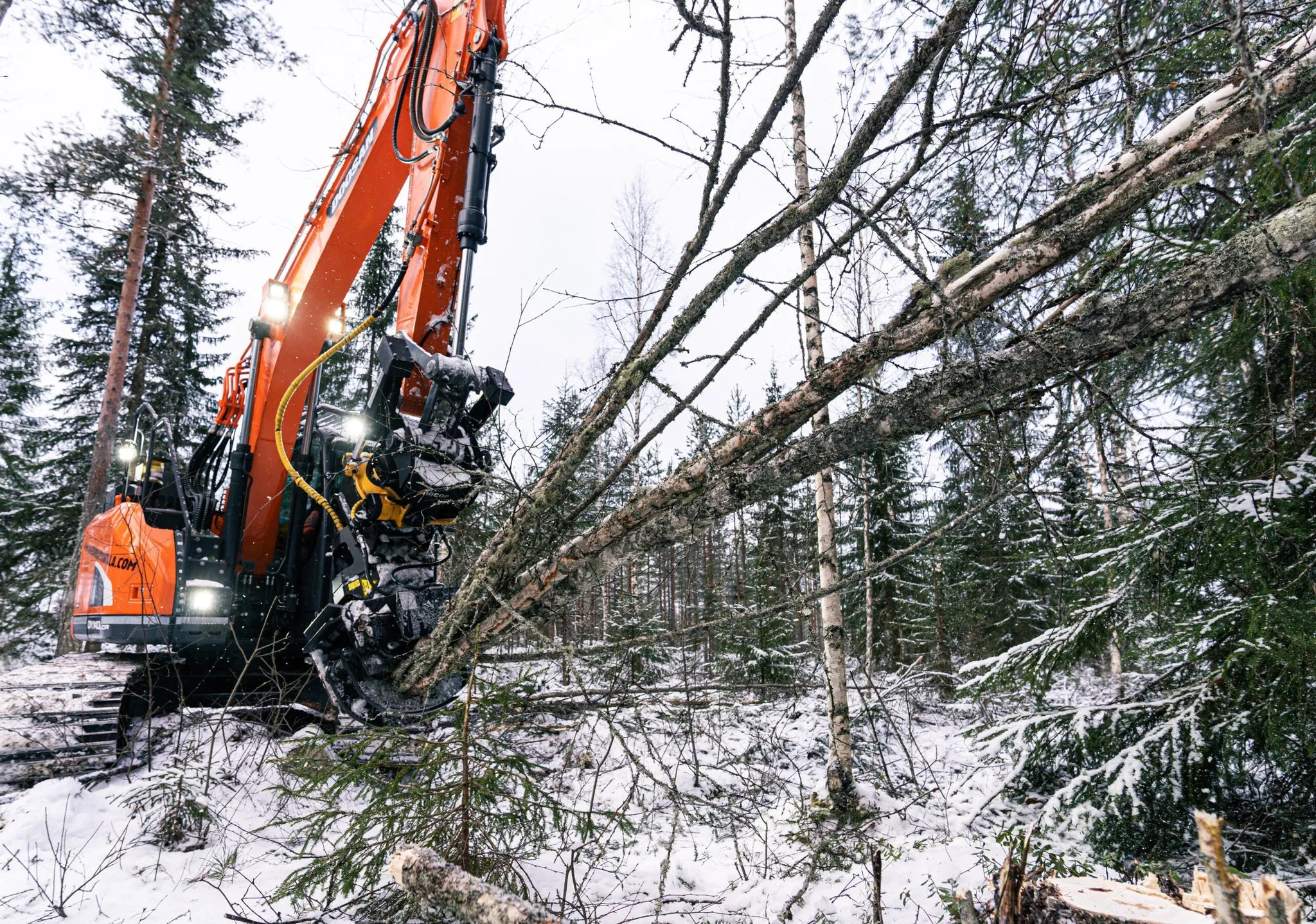 Ragnartech Jak-300 Model Grapple Tree Shears | With Collector & Rotator Options | For 12-20 Ton Excavators