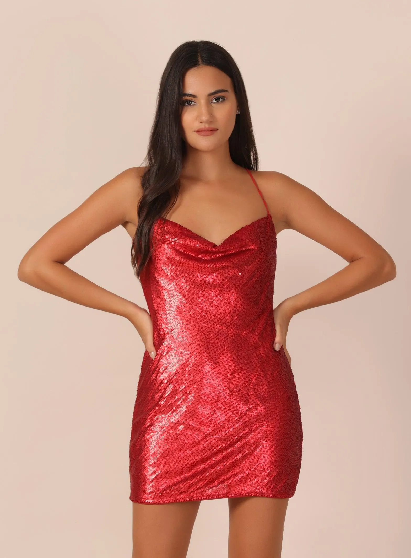 Red Sequin Dress