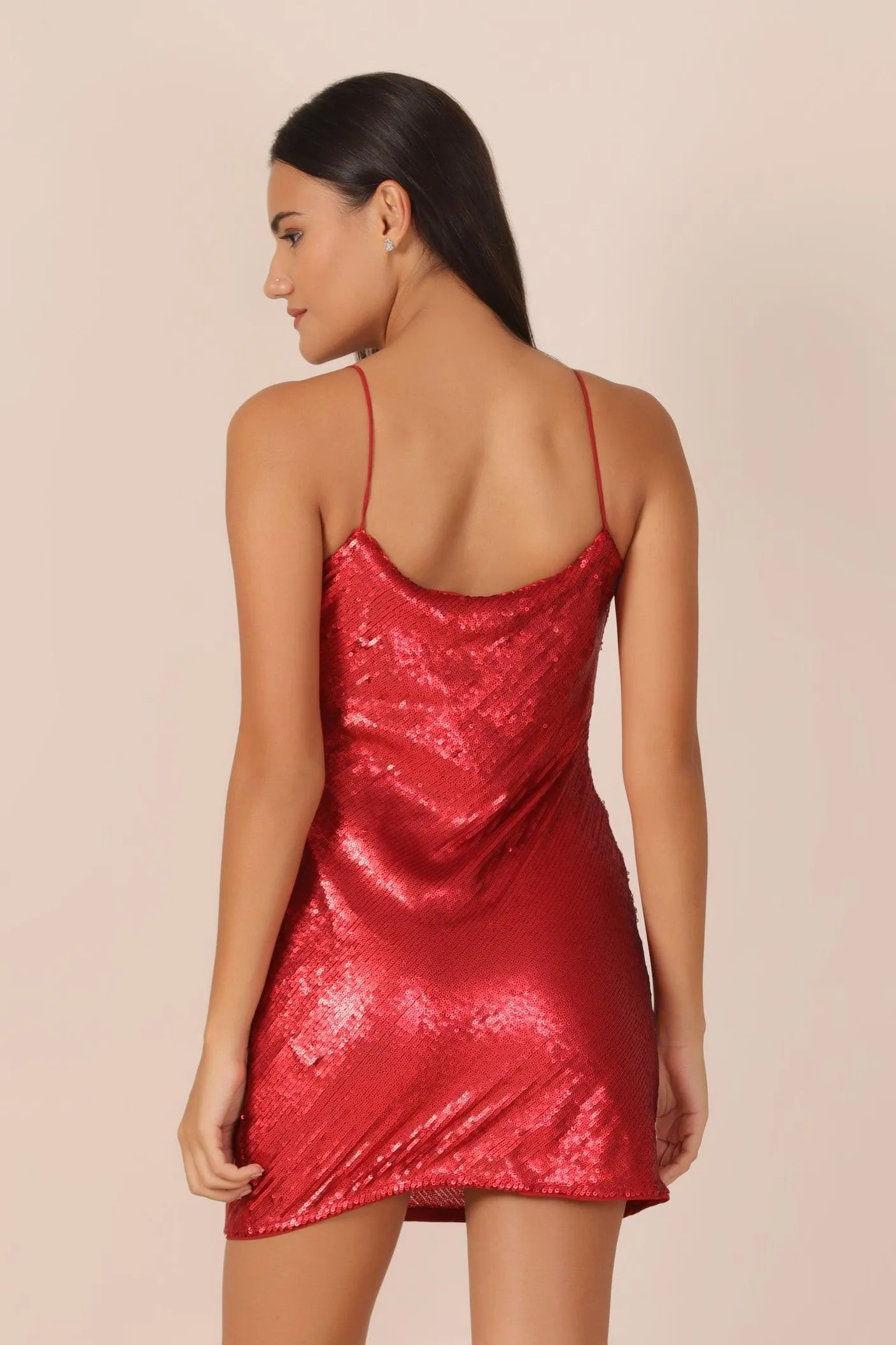 Red Sequin Dress