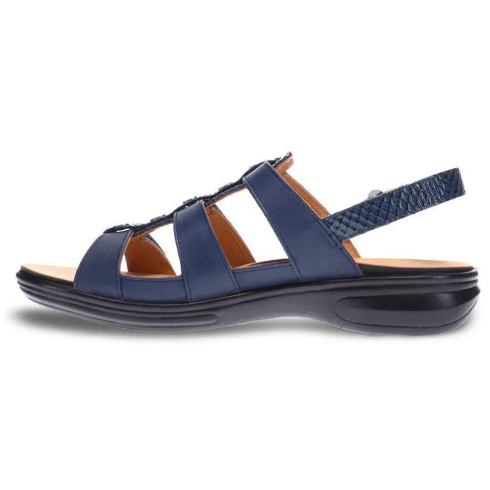 Revere Toledo Navy Snake Sandal (Women's)
