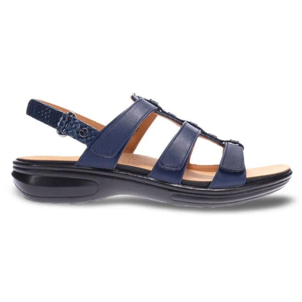 Revere Toledo Navy Snake Sandal (Women's)