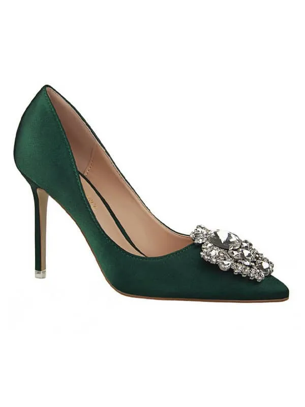 Rhinestone Pointed Toe Stiletto&Pumps