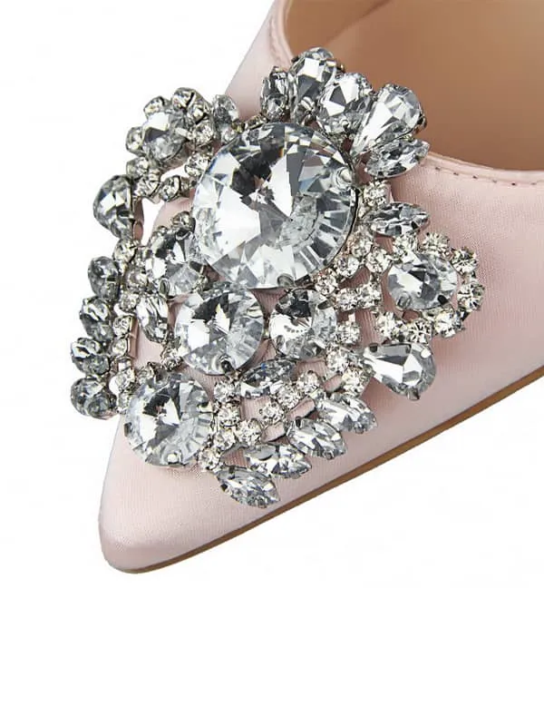 Rhinestone Pointed Toe Stiletto&Pumps