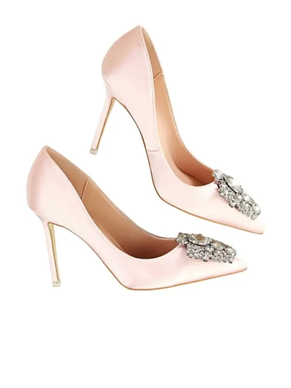 Rhinestone Pointed Toe Stiletto&Pumps