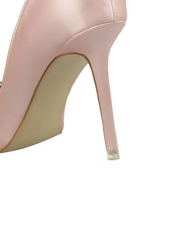 Rhinestone Pointed Toe Stiletto&Pumps