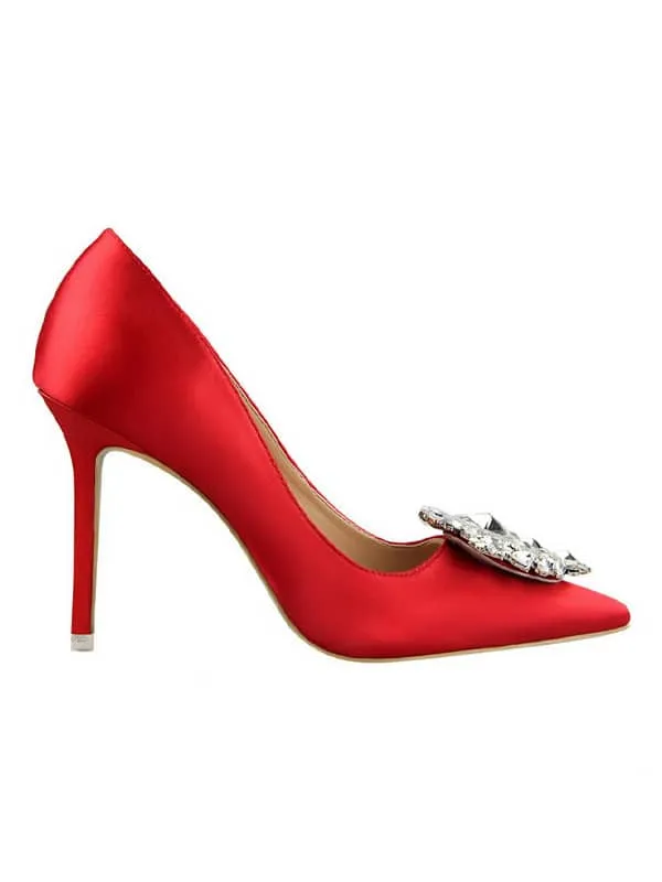 Rhinestone Pointed Toe Stiletto&Pumps