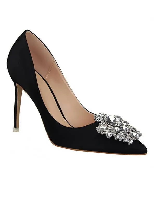 Rhinestone Pointed Toe Stiletto&Pumps