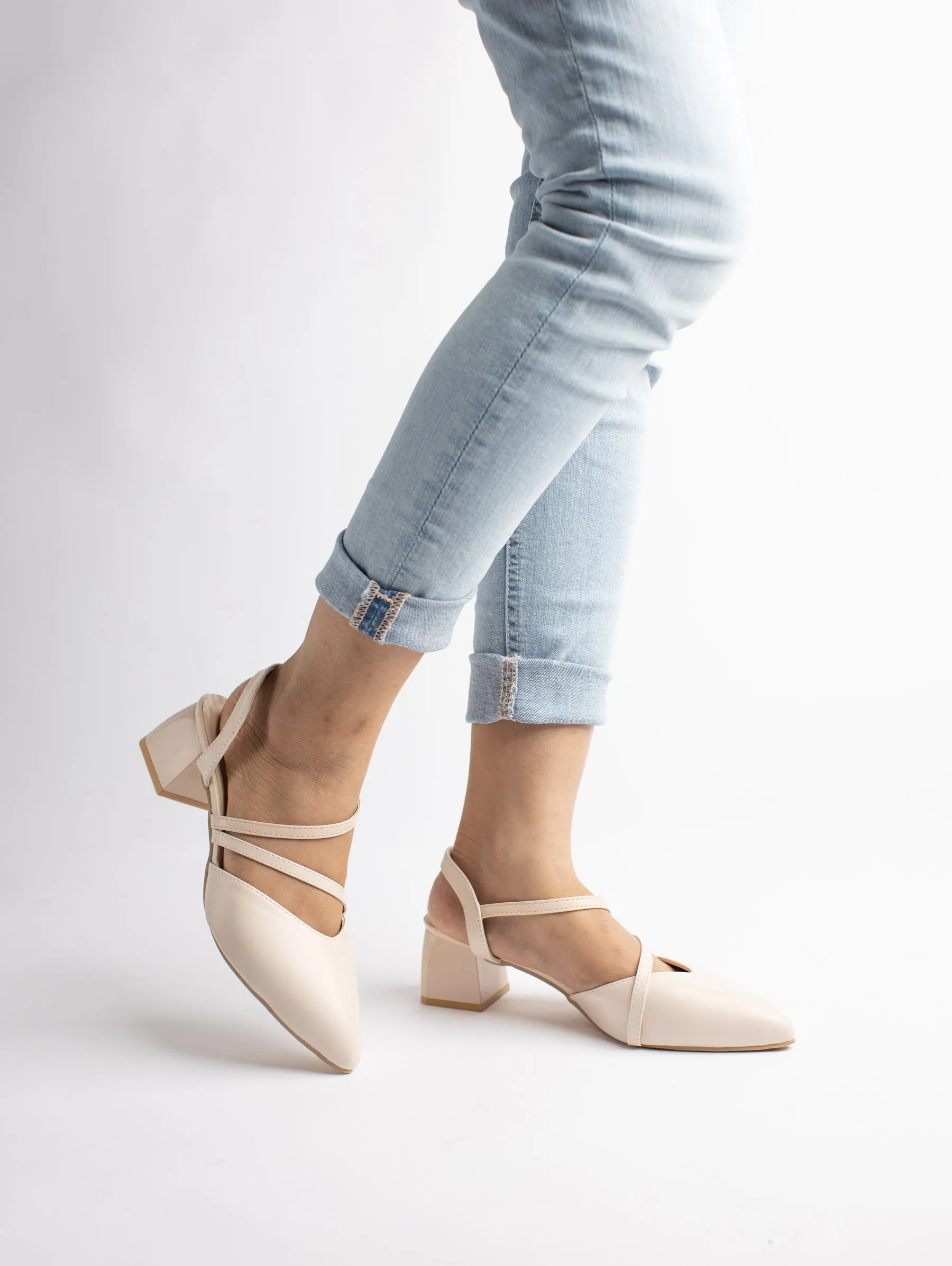 Rhys Strap Slingback Heels