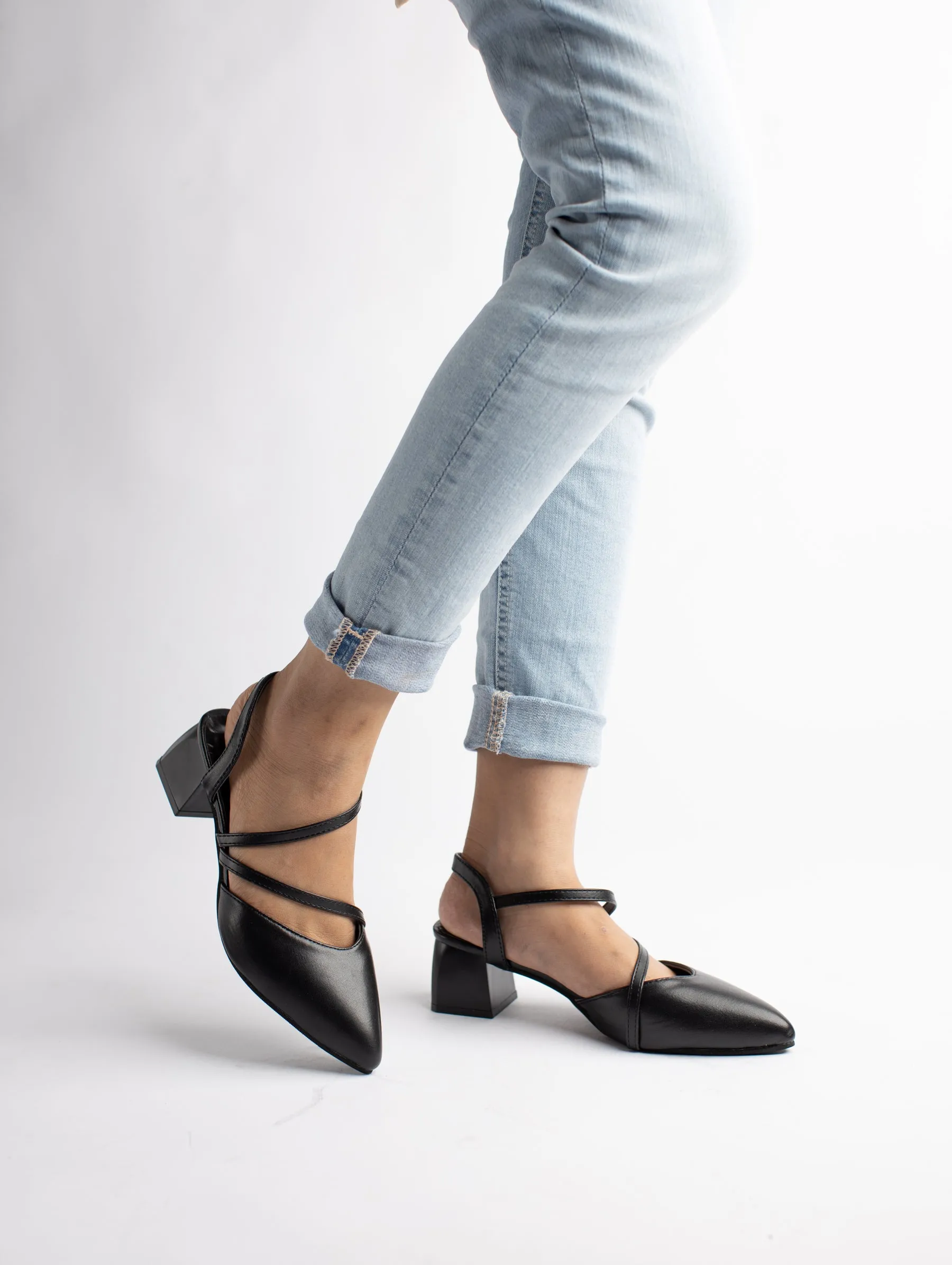 Rhys Strap Slingback Heels