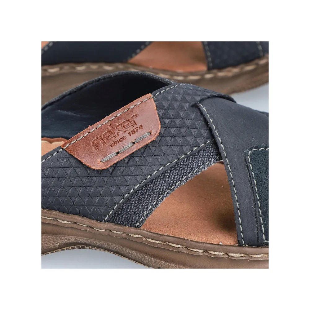 Rieker 21491-14 Mens Navy Blue Slider Sandals