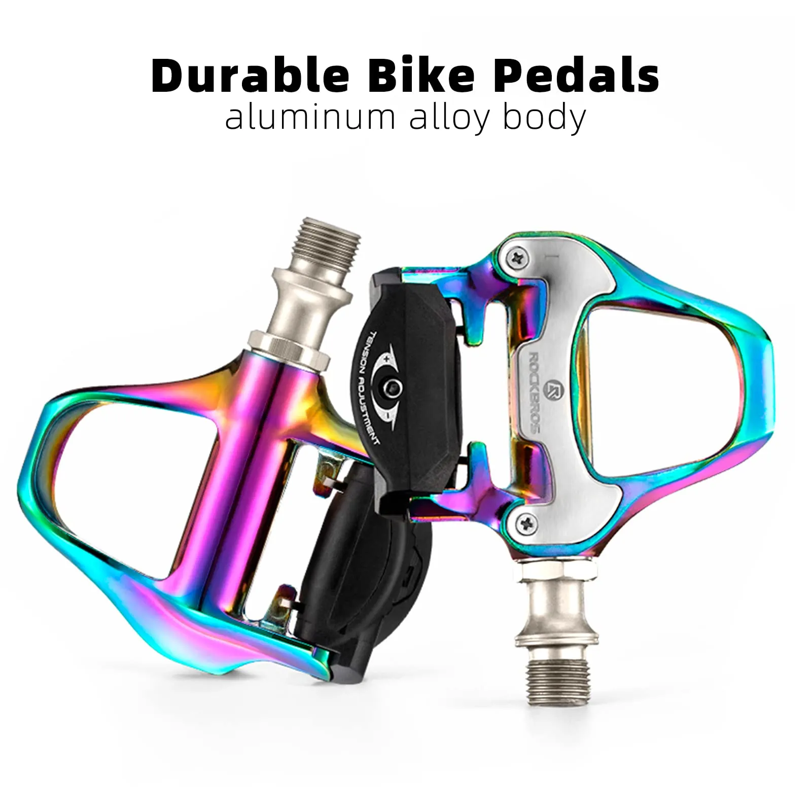 ROCKBROS Lightweight Clipless Pedals with Cleats Compatible with SPD-SL