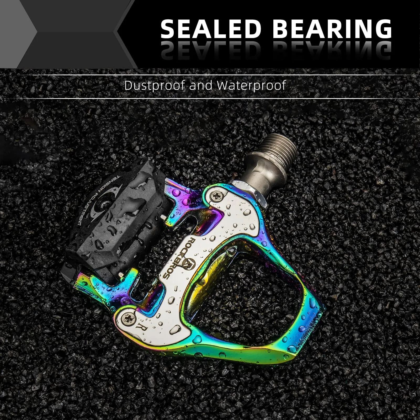 ROCKBROS Lightweight Clipless Pedals with Cleats Compatible with SPD-SL