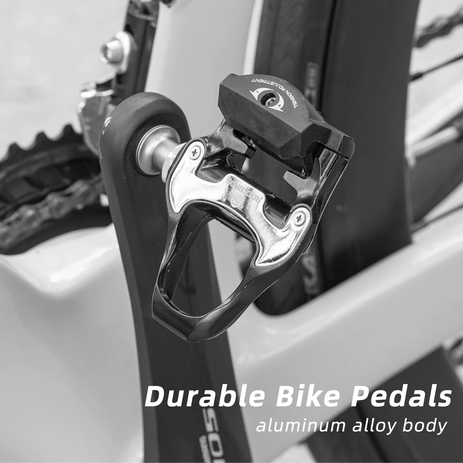 ROCKBROS Lightweight Clipless Pedals with Cleats Compatible with SPD-SL