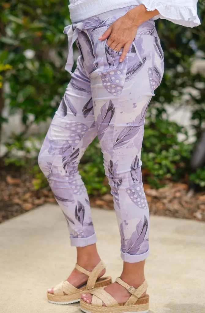 Roseann Feather Pull On Pant (PL710R)