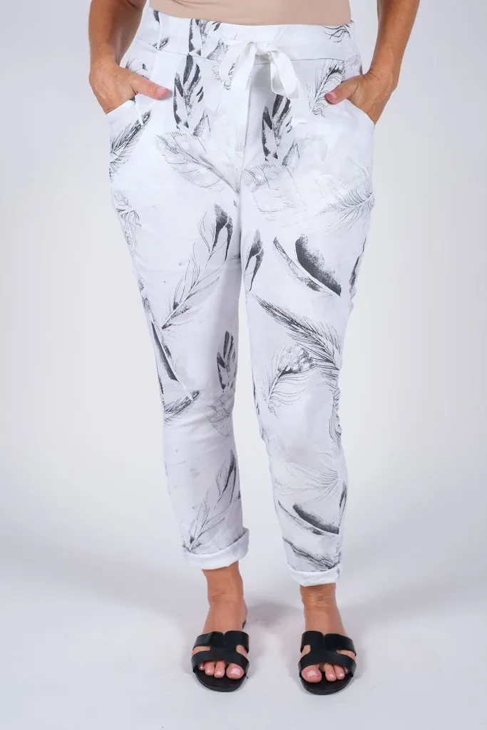 Roseann Feather Pull On Pant (PL710R)