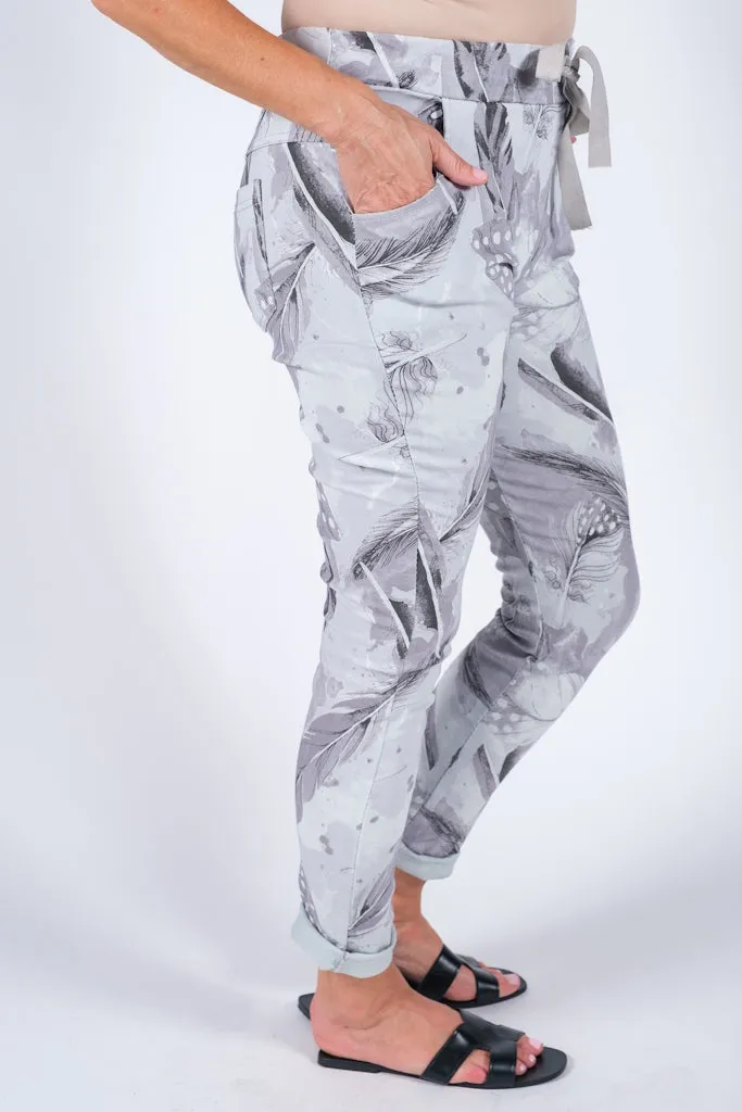 Roseann Feather Pull On Pant (PL710R)