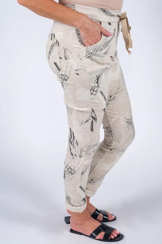 Roseann Feather Pull On Pant (PL710R)