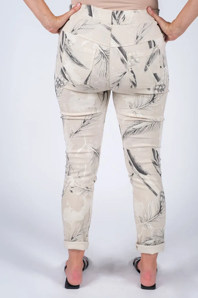 Roseann Feather Pull On Pant (PL710R)