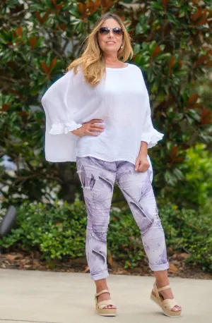 Roseann Feather Pull On Pant (PL710R)