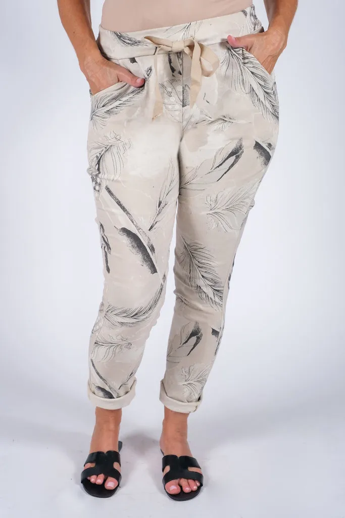 Roseann Feather Pull On Pant (PL710R)