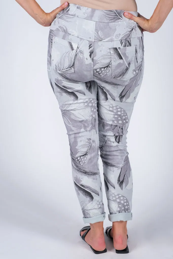 Roseann Feather Pull On Pant (PL710R)