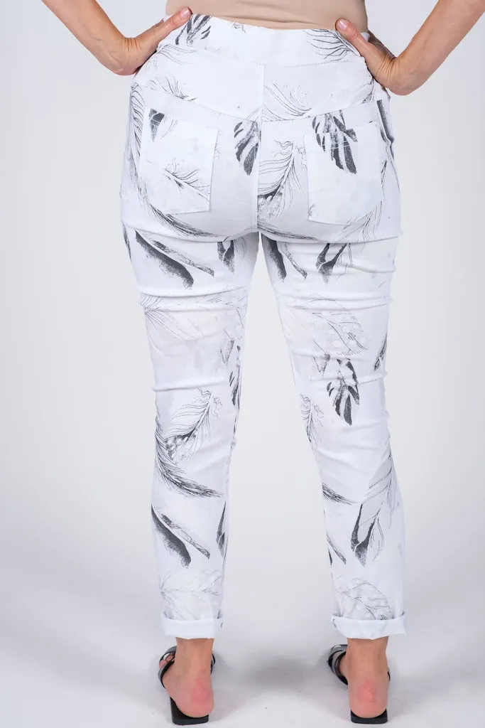 Roseann Feather Pull On Pant (PL710R)