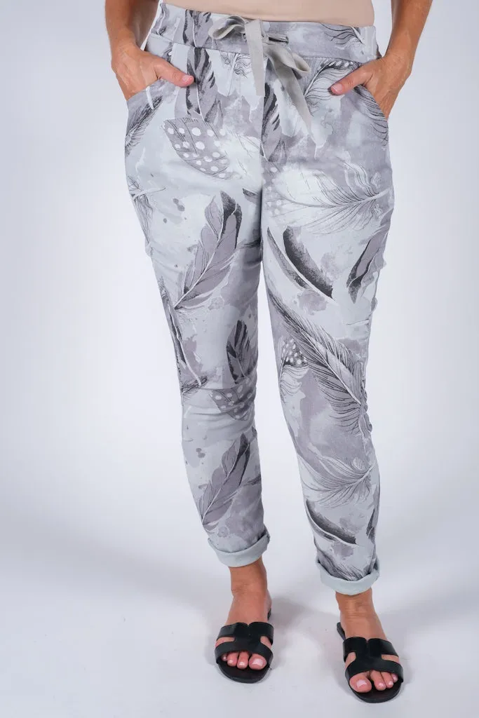 Roseann Feather Pull On Pant (PL710R)