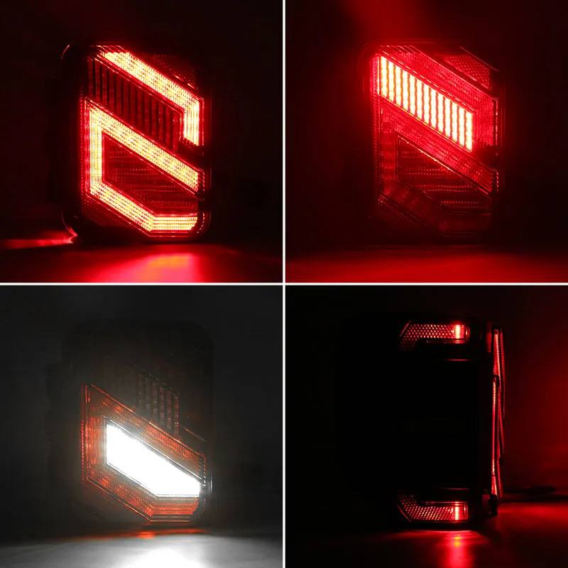 S-shape Full LED Tail Lights Assembly For 2020-Later Jeep Gladiator JT