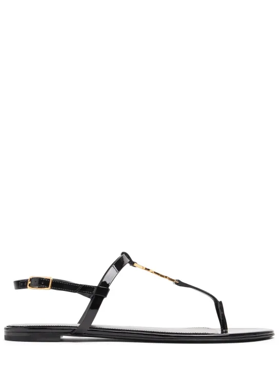 Saint Laurent   10mm Cassandra patent leather sandals 