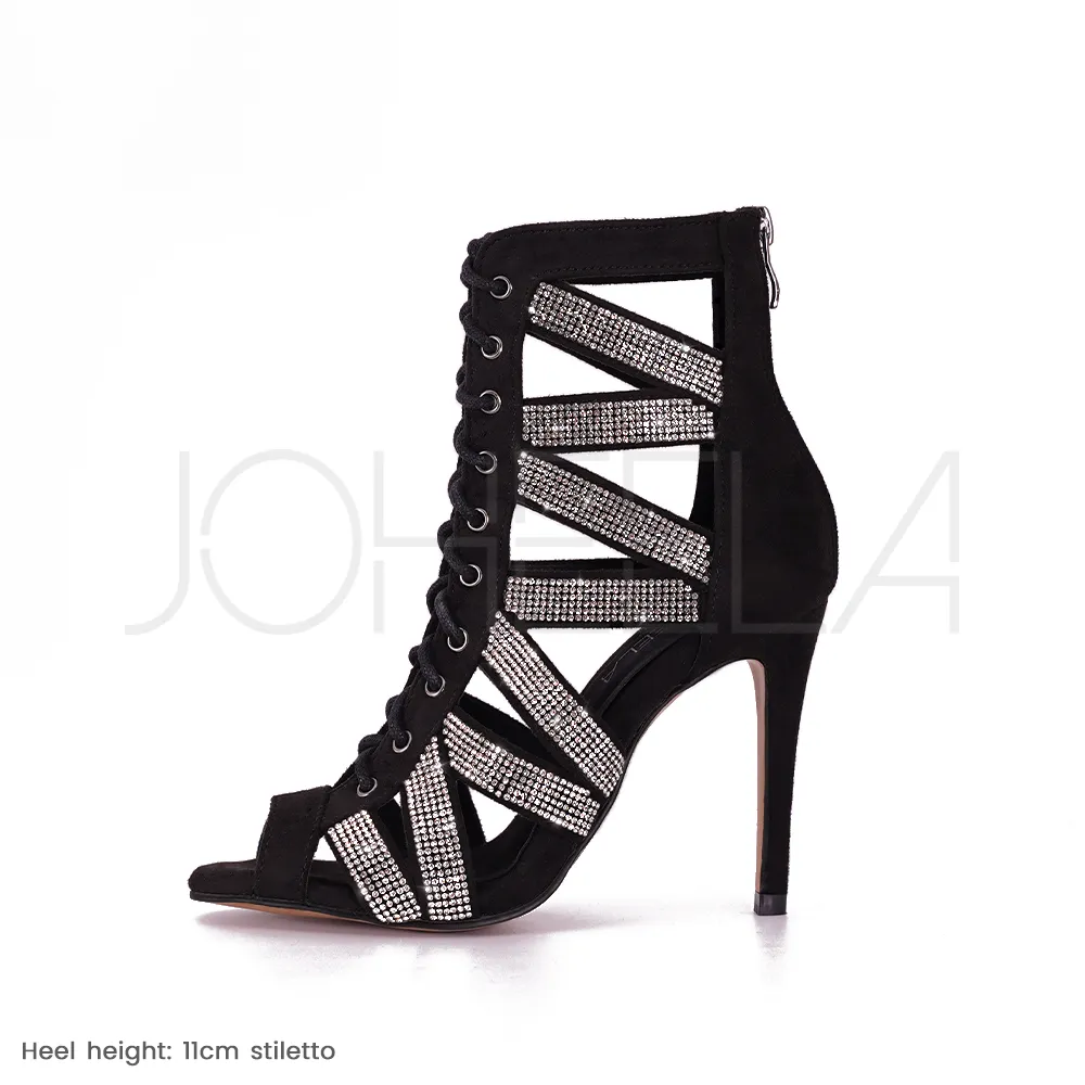 Sarah strass - Talons stilettos standard - Prête à expédier