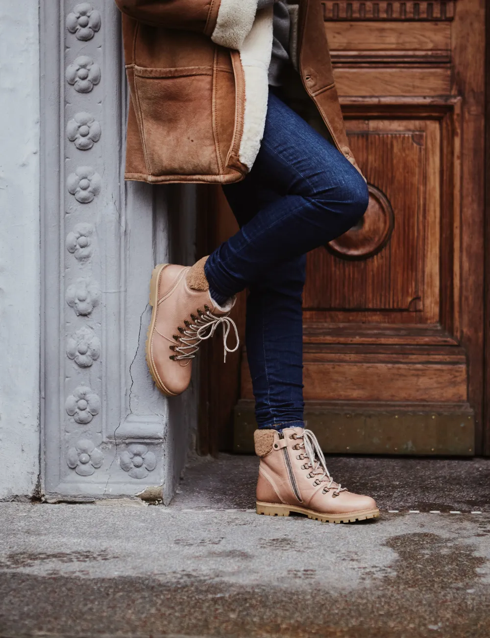 Shearling Winter Boot Women - Oats