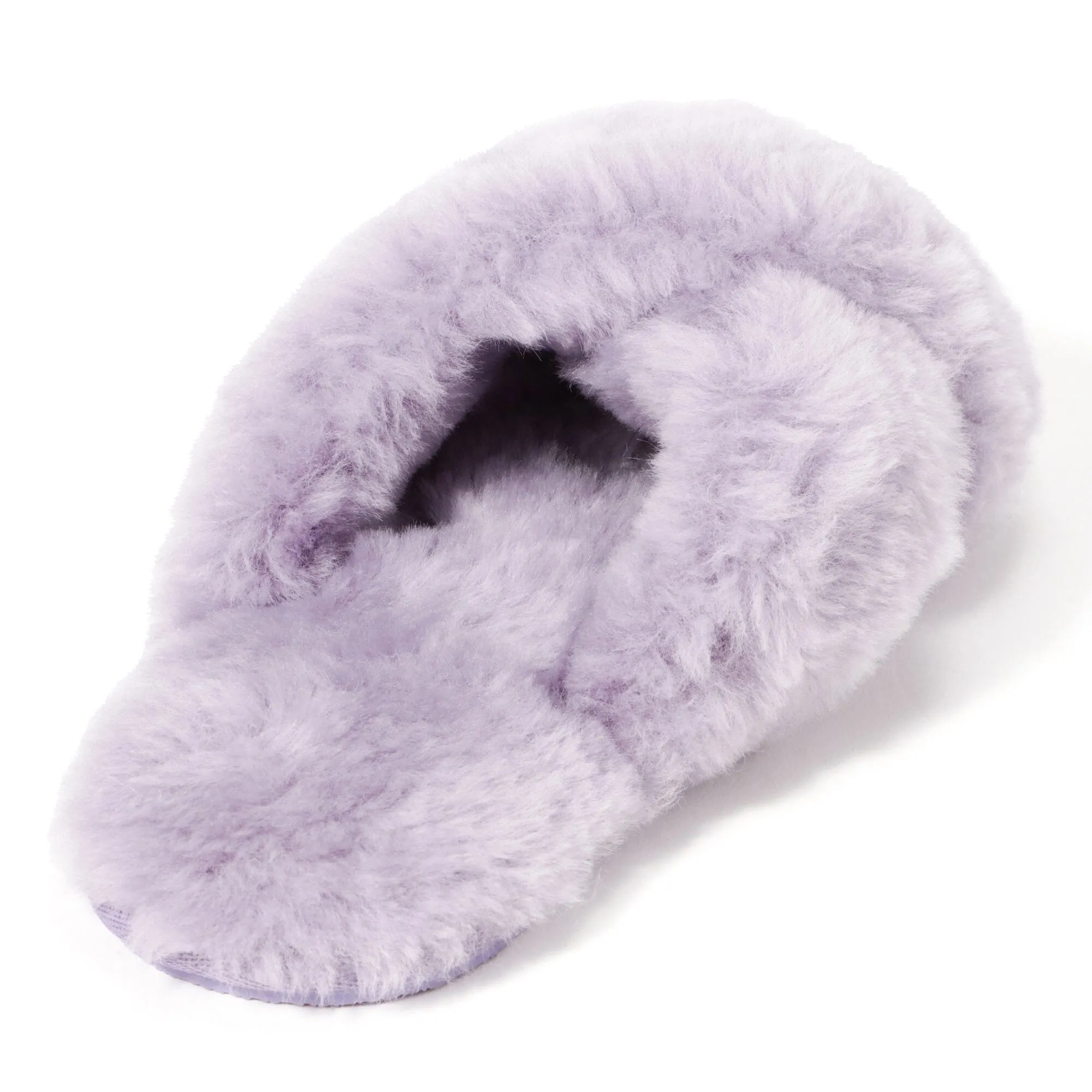 Sheep Fur Cross Room Shoes Purple