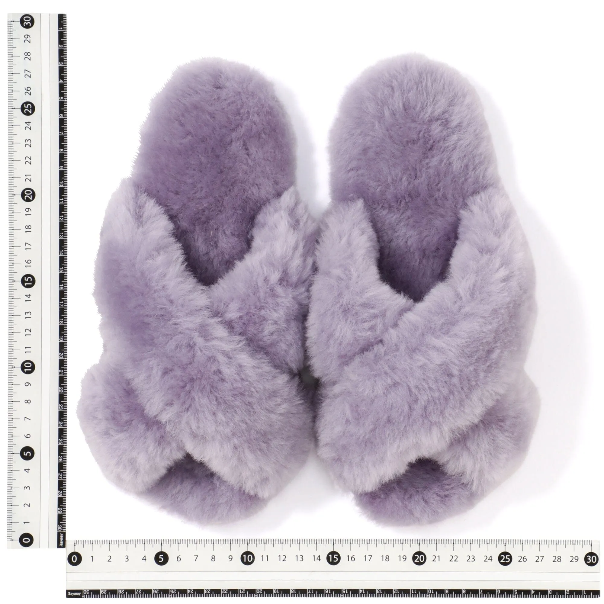 Sheep Fur Cross Room Shoes Purple