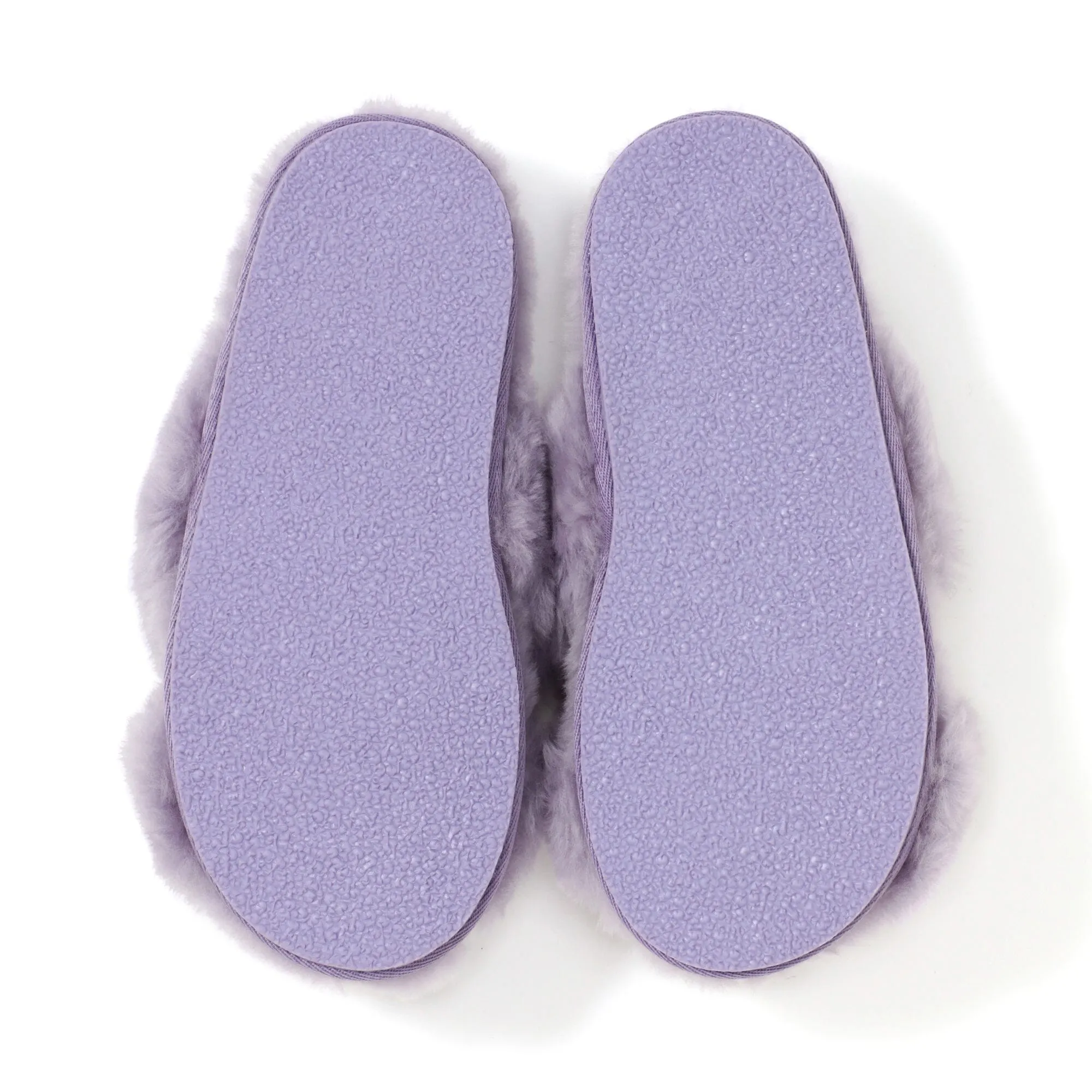 Sheep Fur Cross Room Shoes Purple