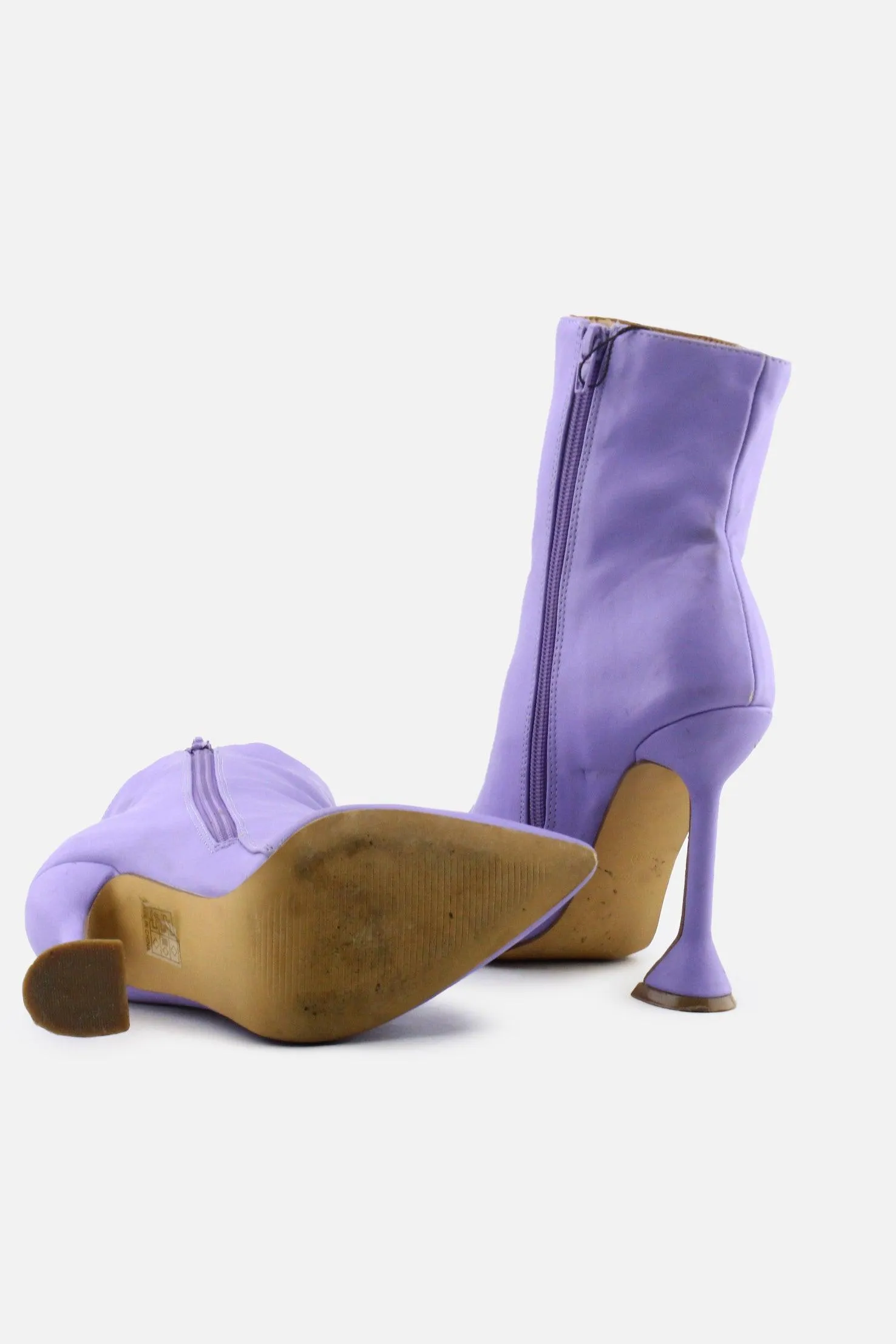 SheIn Zipper Stilettos Ankle Boots | 100% Authentic Leather