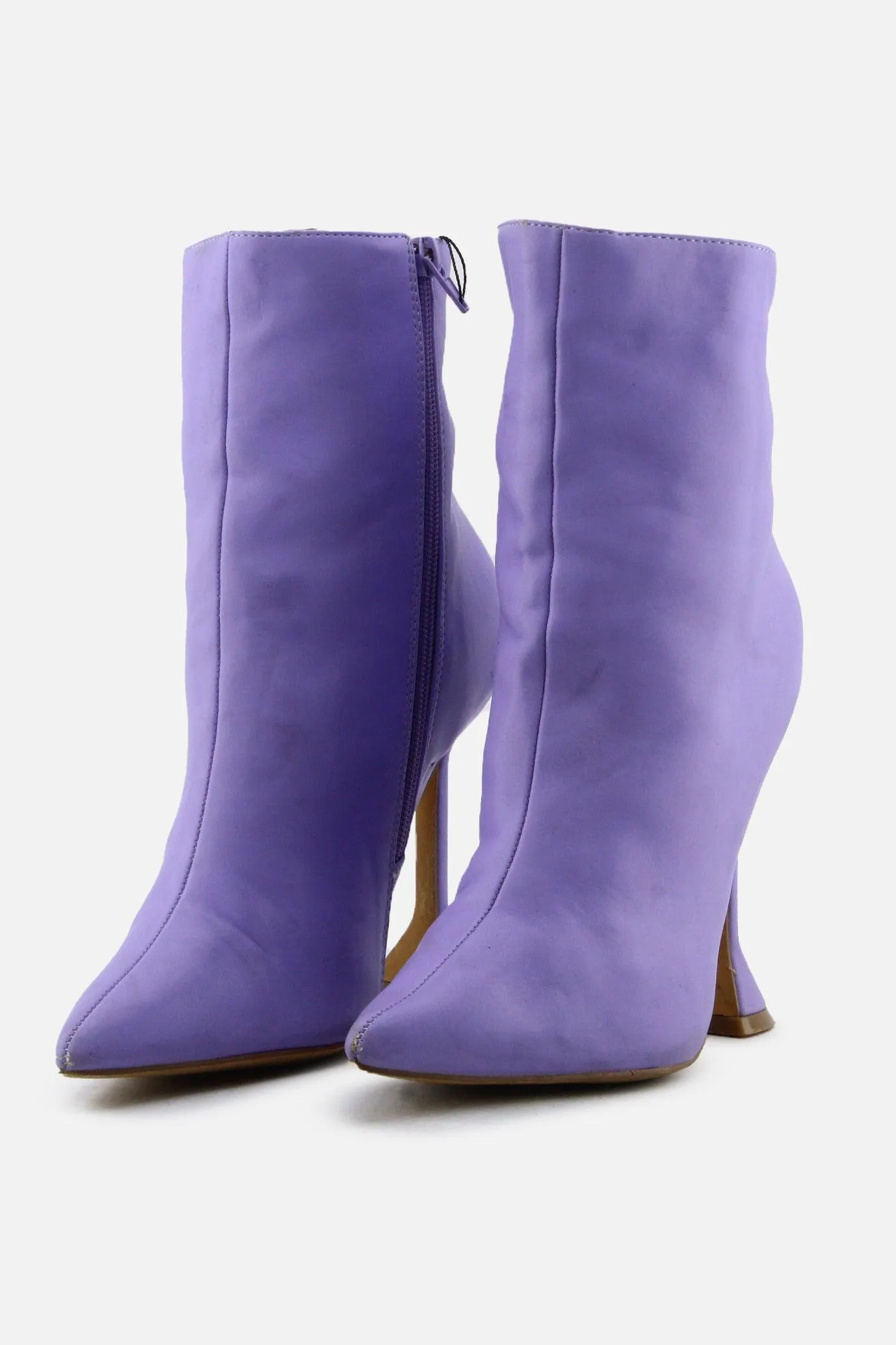 SheIn Zipper Stilettos Ankle Boots | 100% Authentic Leather