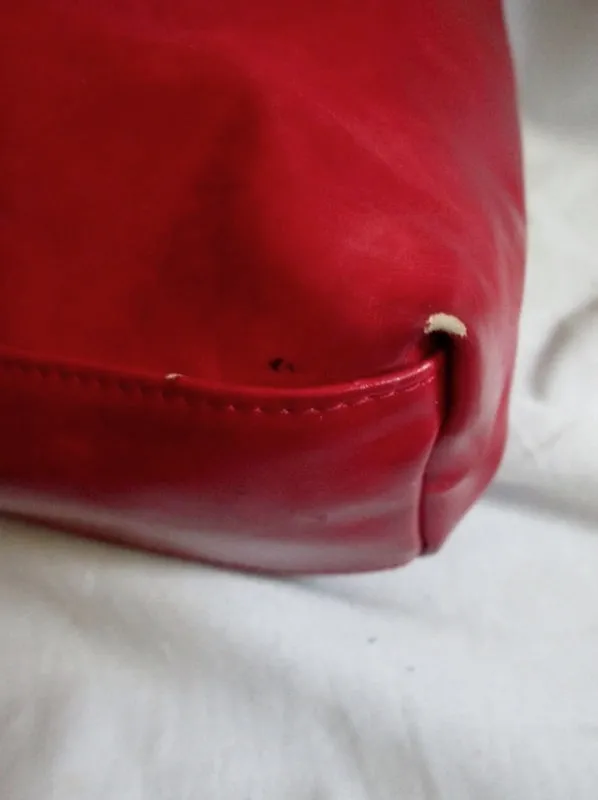 SHIRALEAH Chicago HARPER RED CROSS BODY BAG Vegan shoulder purse RED BERRY