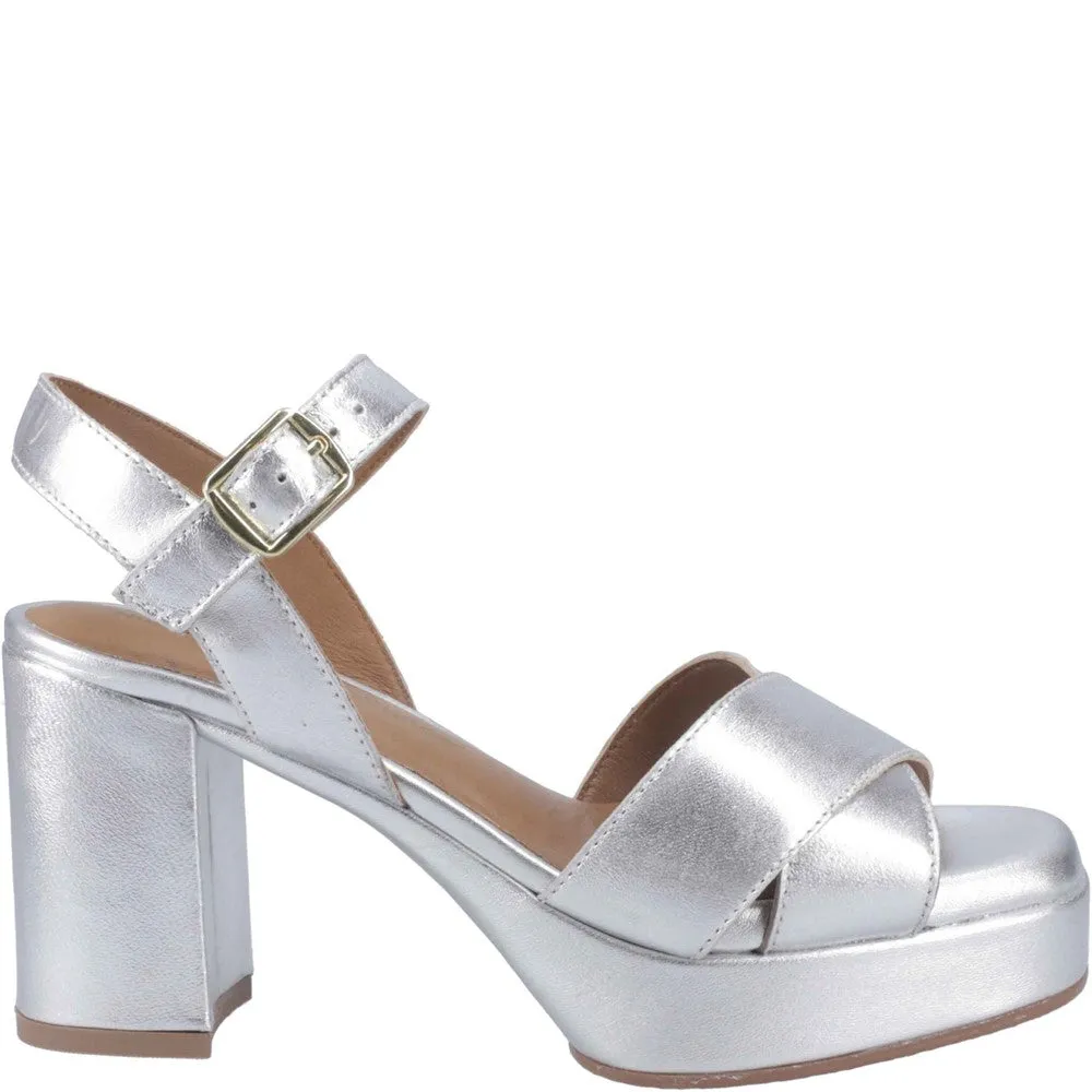 Silver Ophelia Leather Heels