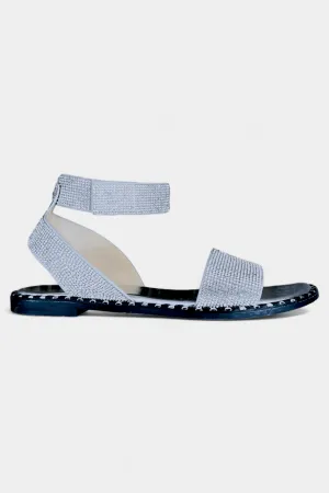 Silver Rhinestone Gladiator Sandals