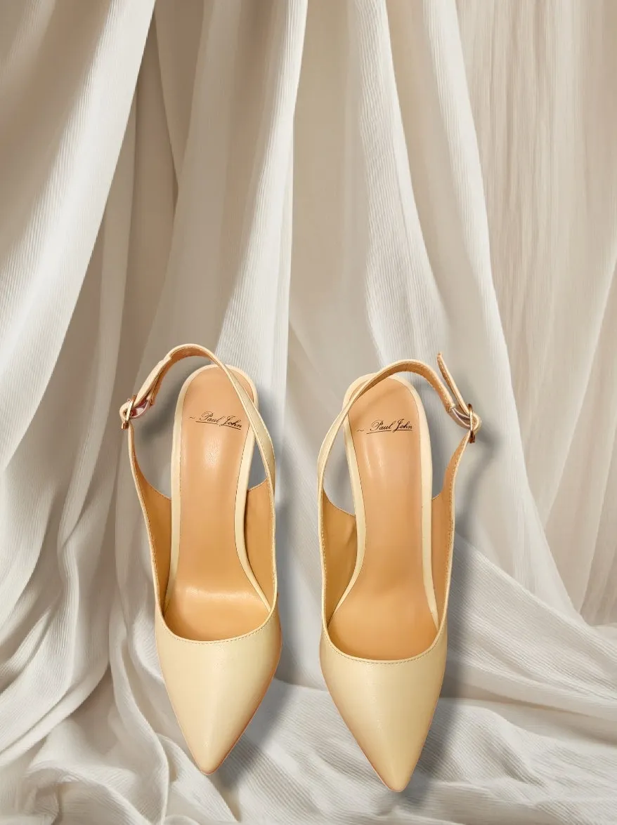 Sling Back Matte Pumps 120mm