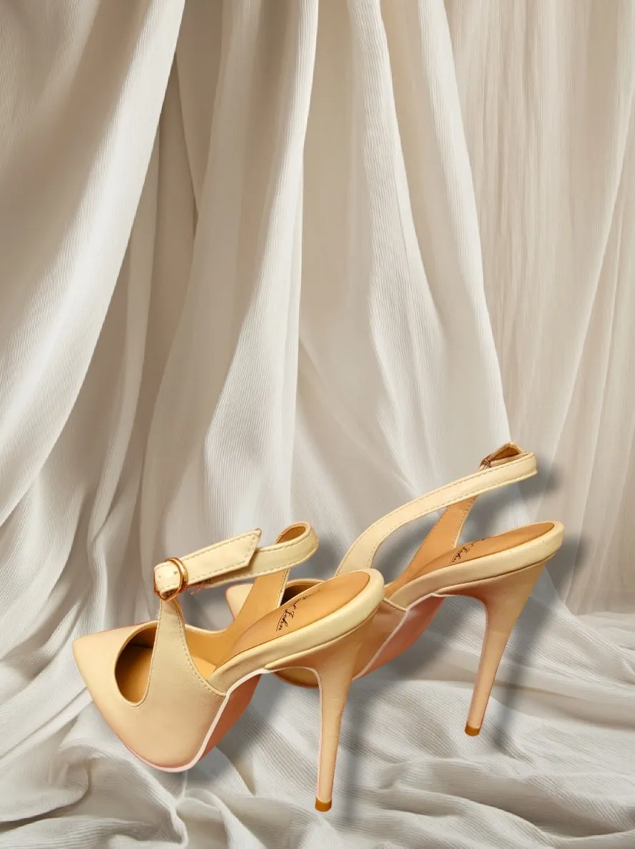Sling Back Matte Pumps 120mm