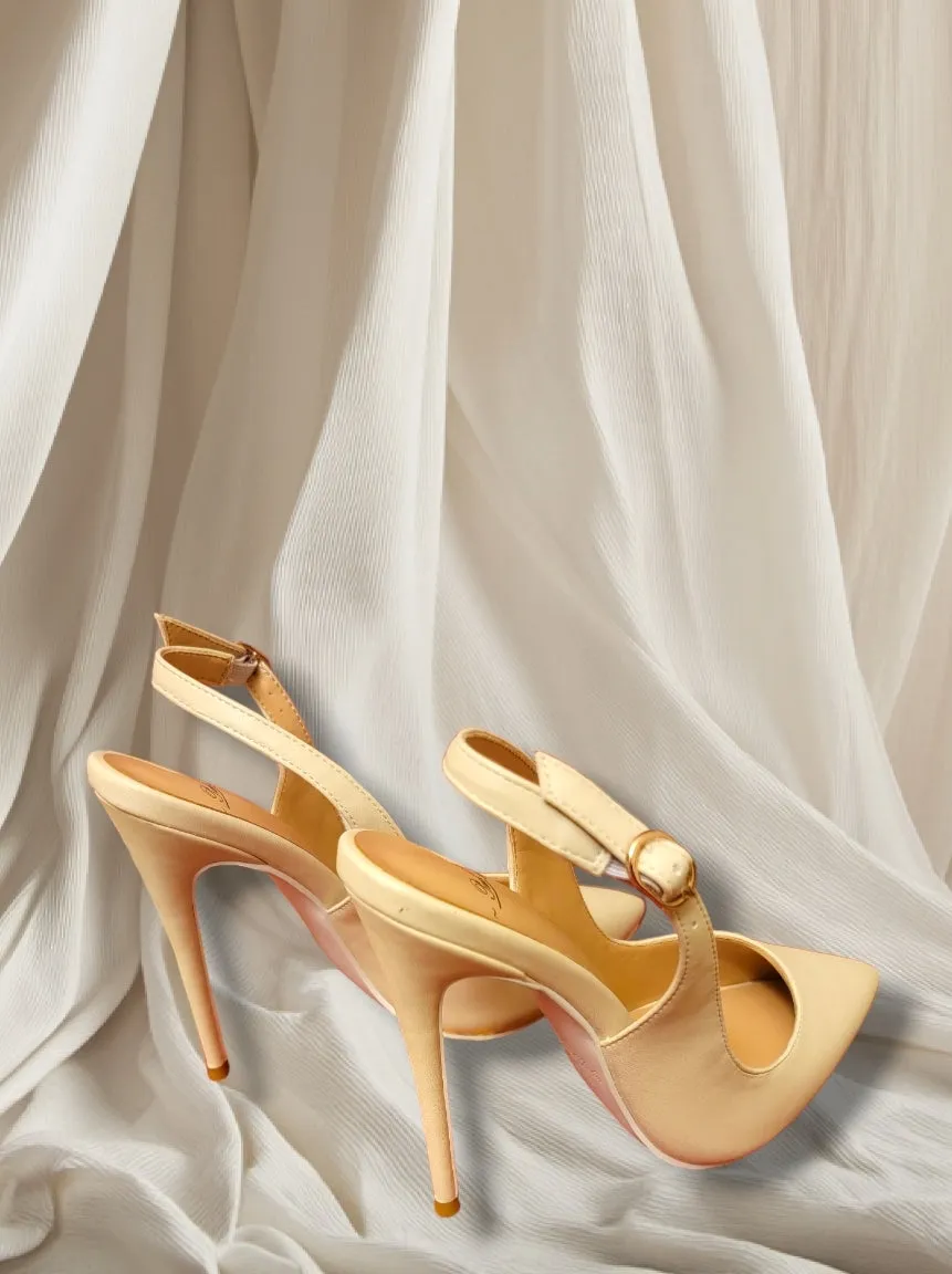 Sling Back Matte Pumps 120mm