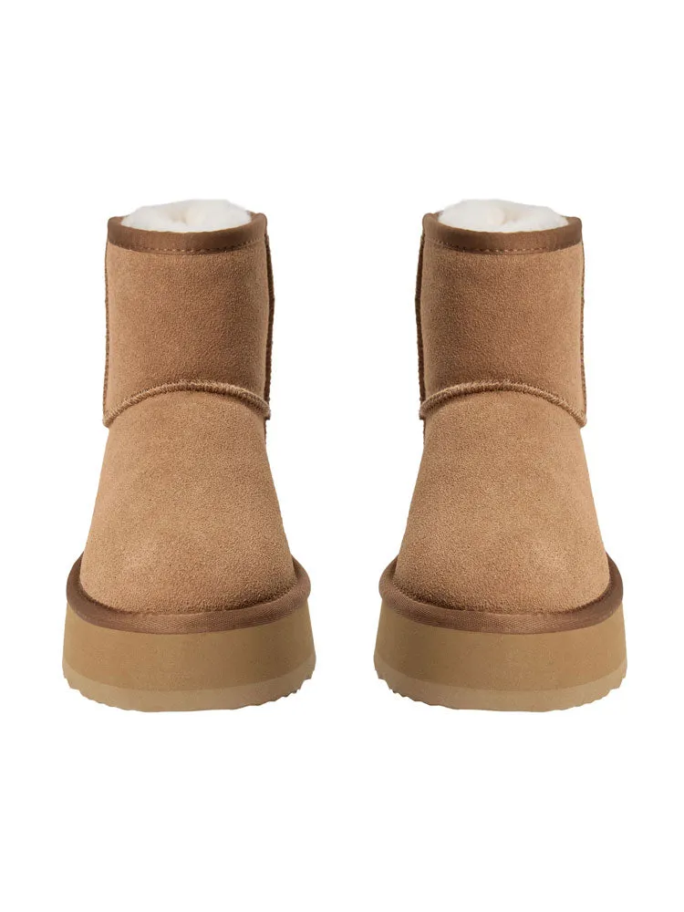 Sofie Schnoor Shearling Boots Tan