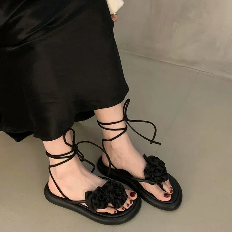 Sohiwoo Summer Trend Gladiator Women Sandals Fashion Ankle Cross Strap Shoes Ladies Outdoor Party Dress Sandalias