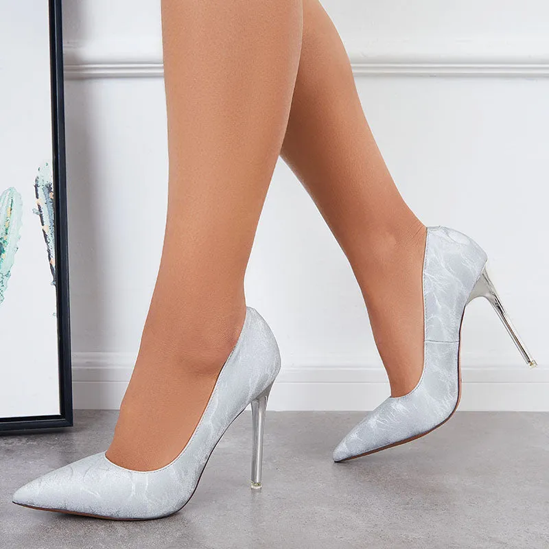 Sohiwoo Women Women Pointed Toe High Heel Pumps Classic Stilettos Dress Shoes