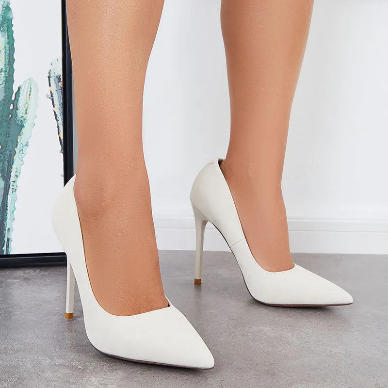 Sohiwoo Women Women Pointed Toe High Heel Pumps Classic Stilettos Dress Shoes