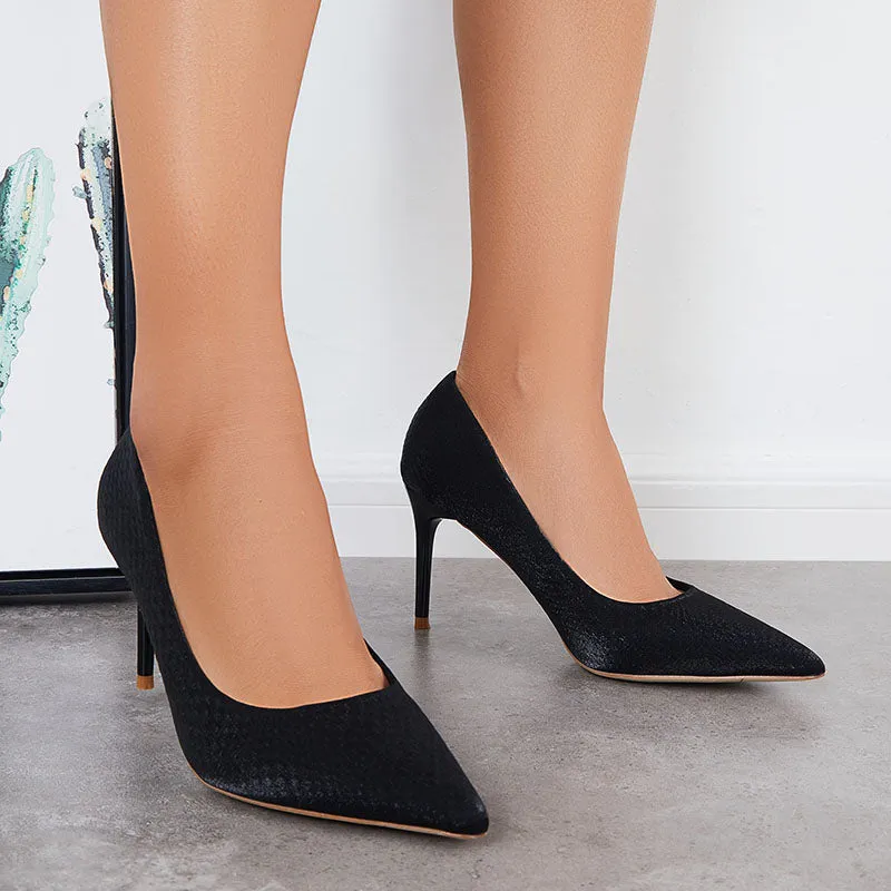 Sohiwoo Women Women Stilettos High Heel Pumps Pointed Toe Office Dress Shoes
