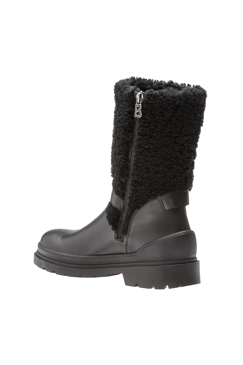 St. Moritz Mid-Calf Leather & Shearling Boots