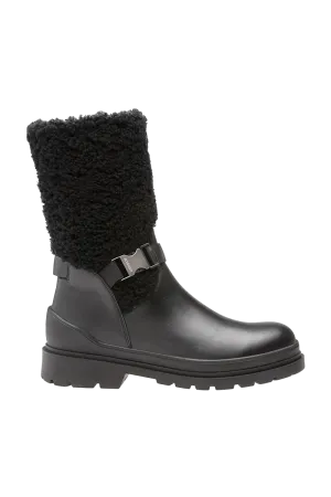 St. Moritz Mid-Calf Leather & Shearling Boots
