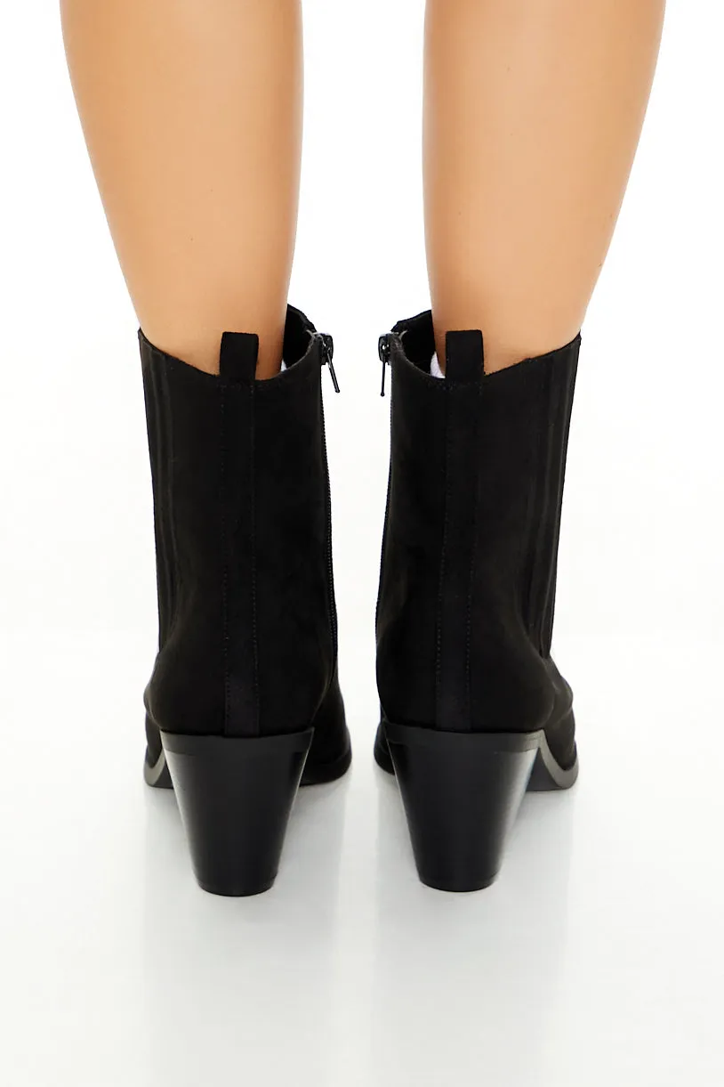 Stilettos à bout pointu en similicuir avec superposition